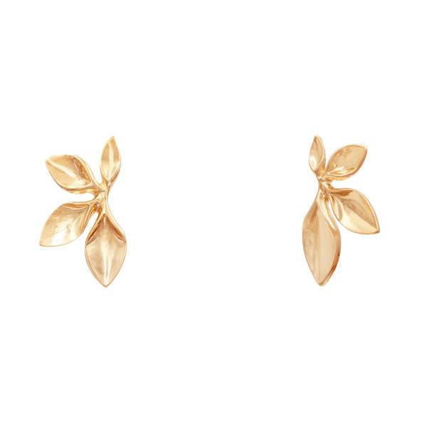 METAL FLOWER POST EARRING