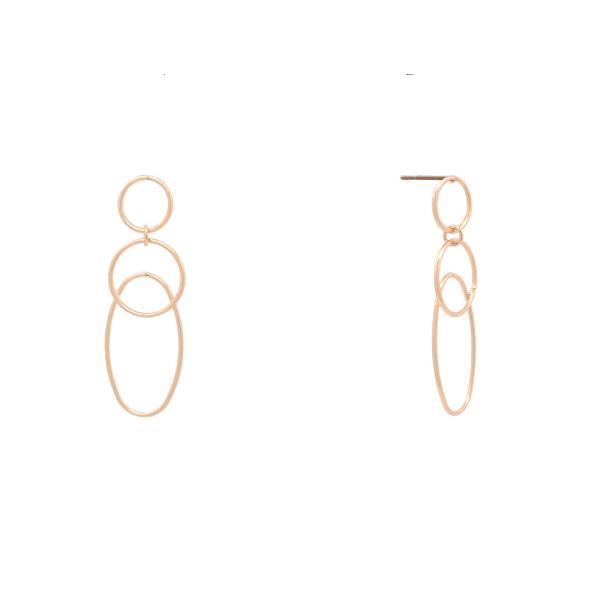 METAL ROUND OVAL POST EARRING