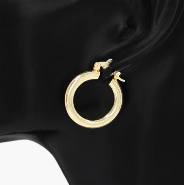 METAL TUBE HOOP EARRING
