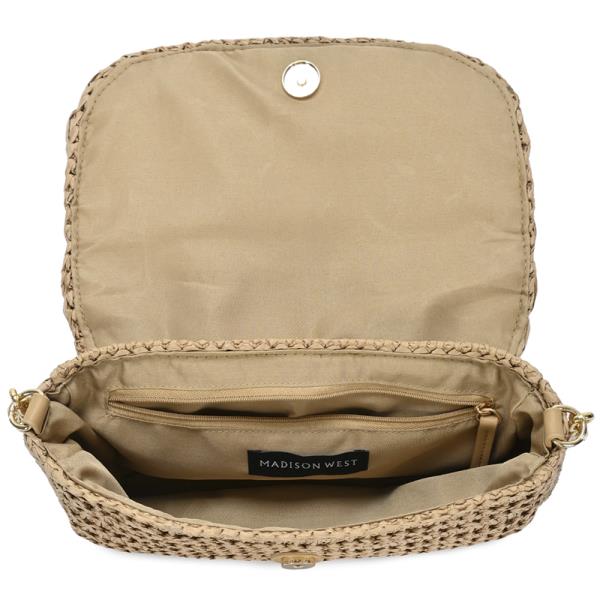 STRAW WOVEN SHOULDER BAG