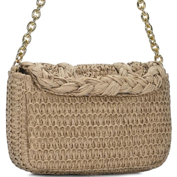 STRAW WOVEN SHOULDER BAG