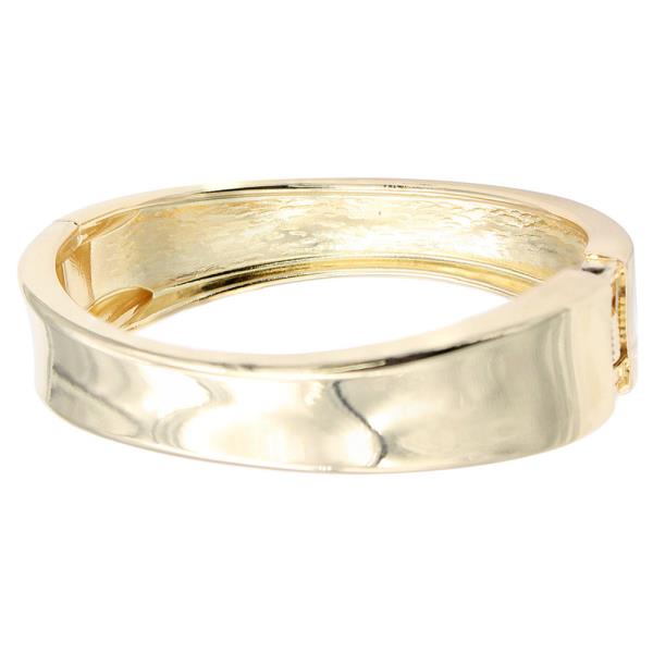 GOLD PLATED HINGED CUFF BANGLE BRACELET
