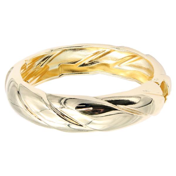 GOLD PLATED HINGED BANGLE BRACELETS