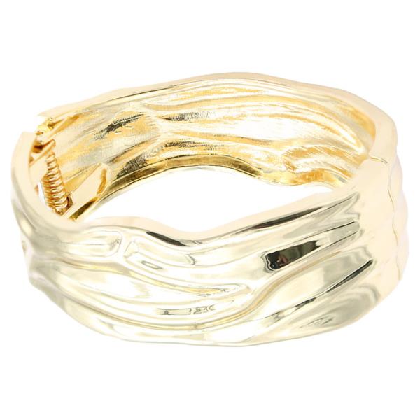 GOLD PLATED HINGED BANGLE BRACELET