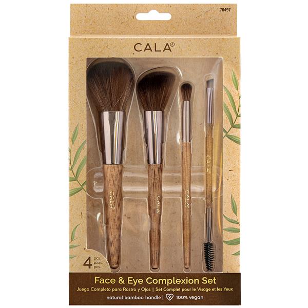CALA DARK BAMBOO FACE AND EYE COMPLEXION 4PC BRUSH SET
