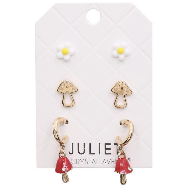 MULTI MUSHROOM EARRING SET