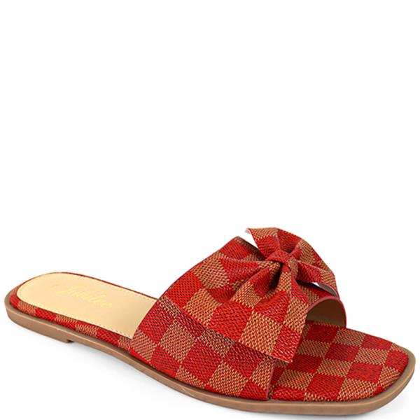 CHIC CHECK DESIGN BOW SLIDE 12 PAIRS