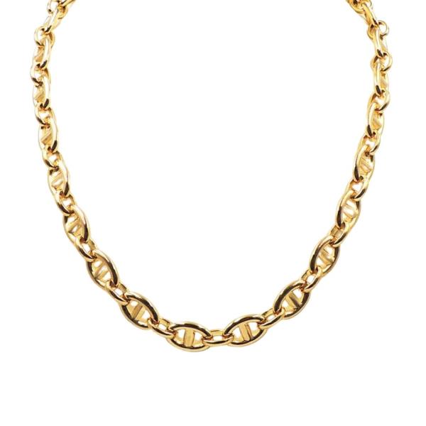 METAL OVAL CHAIN NECKLACE