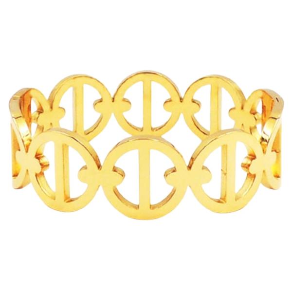 ROUND LINK METAL HINGED BRACELET