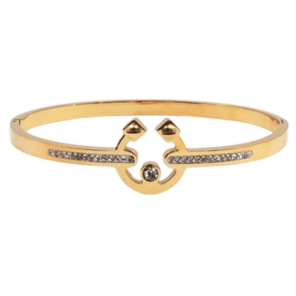 HORSESHOE SHAPE HINGED BANGLE BRACELET