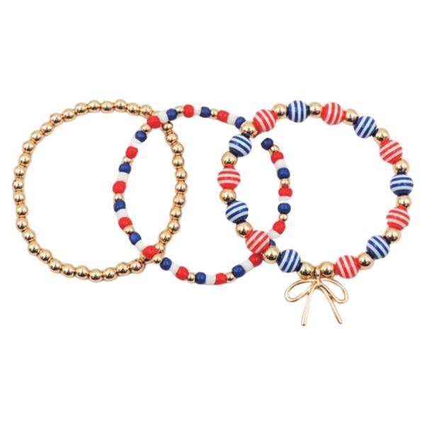 BOW CHARM 4TH OF JULY BR SET
