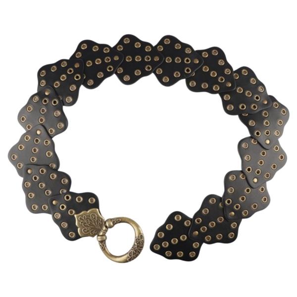 Y2K WESTERN STUDDED TRIANGLE SHAPE SNAP BELT