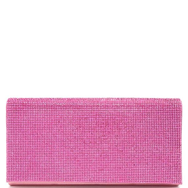 RHINESTONE FLAP CLUTCH BAG