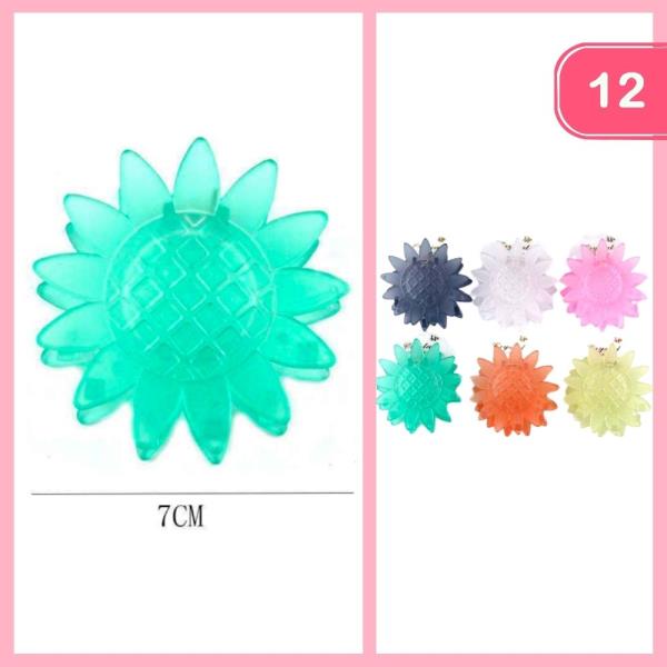 FLOWER HAIR CLAW CLIP (12 UNITS)