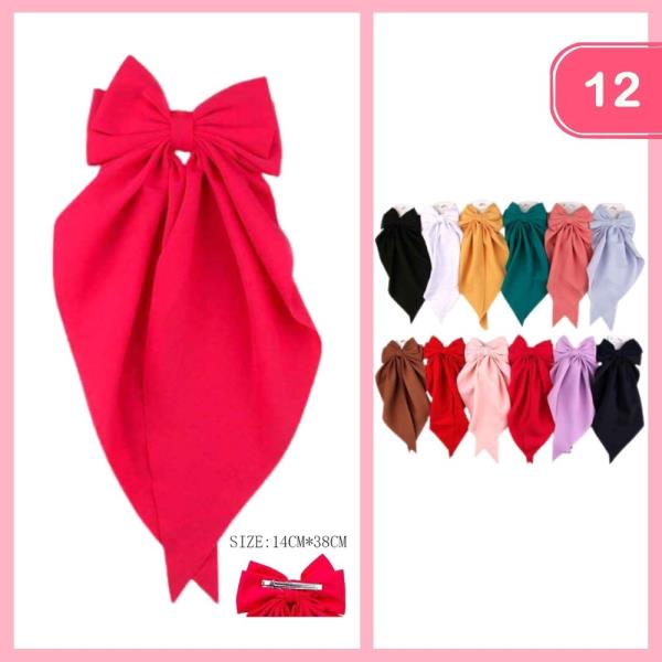 LONG TAIL HAIR BOW (12 UNITS)