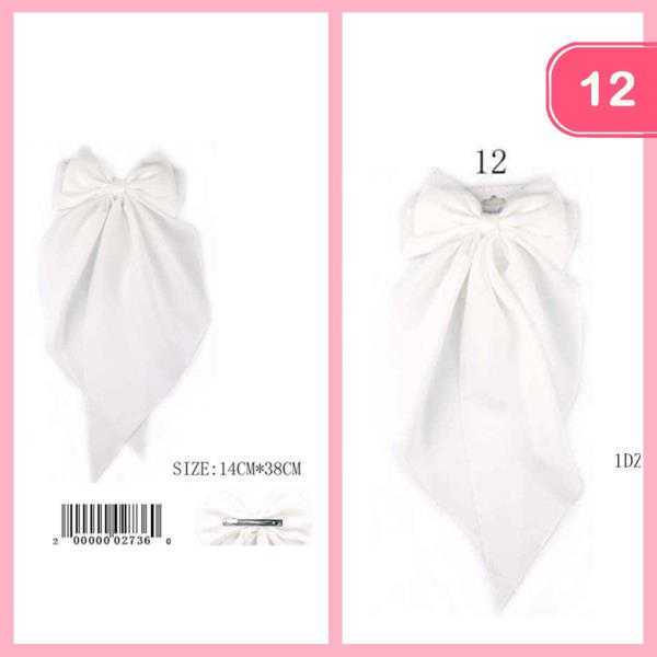 LONG TAIL HAIR BOW PIN (12 UNITS)
