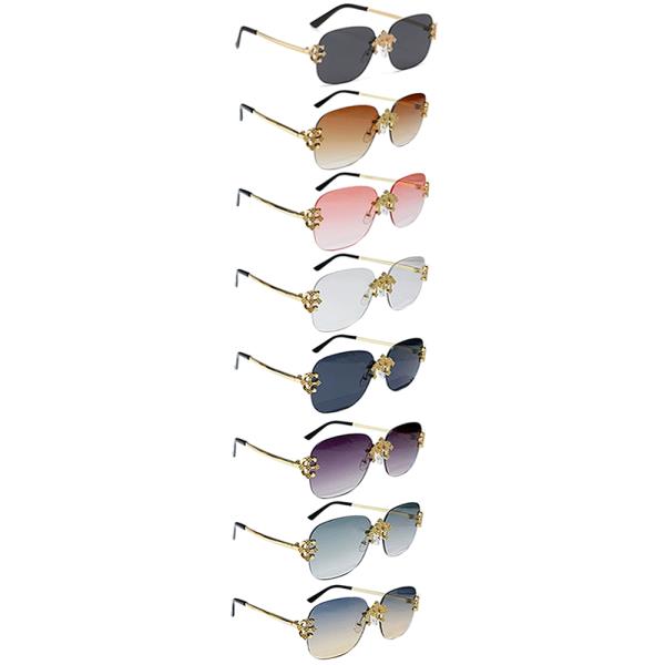 RHINESTONE DESIGN SQUARE SUNGLASSES 1DZ