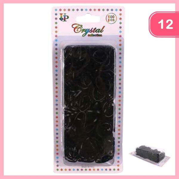 RUBBER HAIR TIES (12 UNITS)