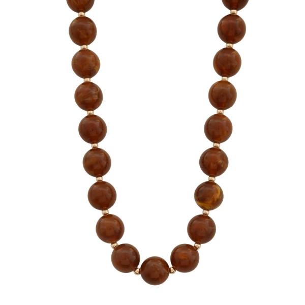 RESIN BALL BEAD SHORT NECKLACE