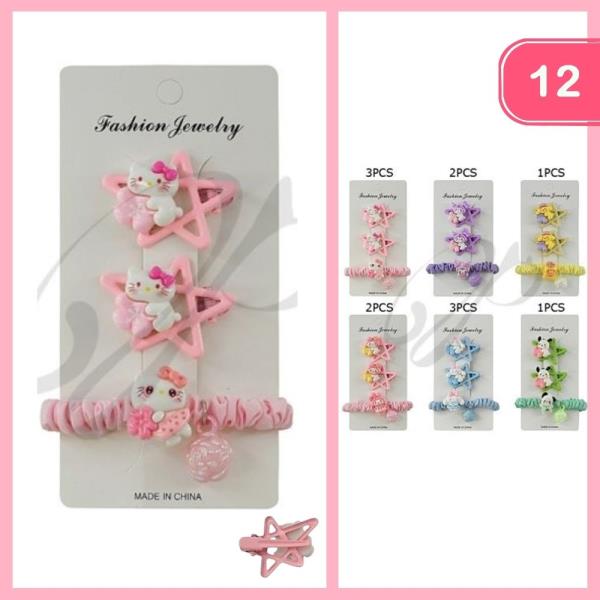 HIAR TIE AND HAIR PIN SET (12 UNITS)
