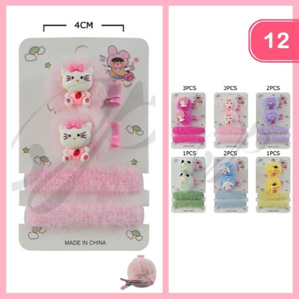 HAIR PIN AND HAIR TIE SET (12 UNITS)