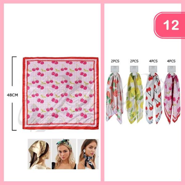 CHERRY MULTI WAY SCARF (12 UNITS)