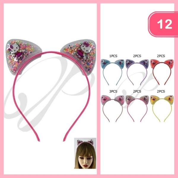 SEQUIN CAT EARS HEADBAND (12 UNITS)