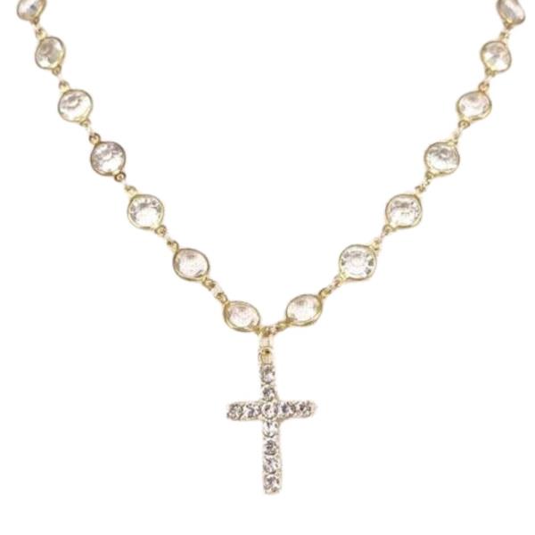 RHINESTONE CRYSTAL BEAD NECKLACE