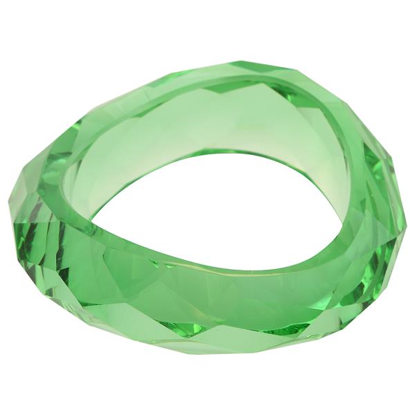 RESIN PRESSED CLEAR BANGLE BRACELET