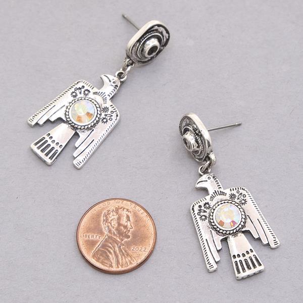 WESTERN STYLE BIRD DANGLE EARRING