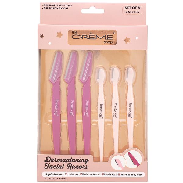 THE CREME SHOP DERMAPLANING 6PC FACIAL RAZORS (6 UNITS)