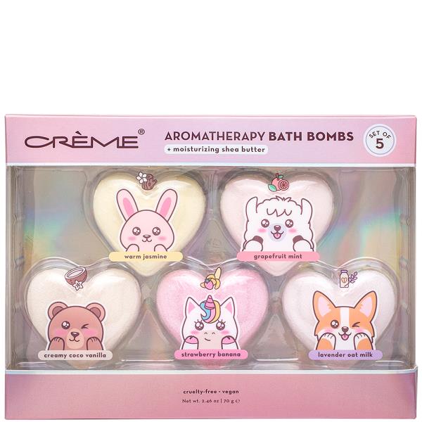 THE CREME SHOP AROMATHERAPY BATH BOMBS SET OF 5