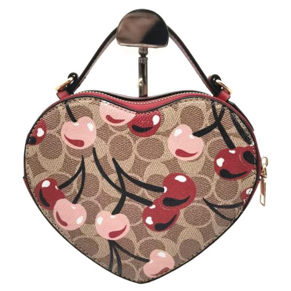 CHERRY HEART MINI CROSSBODY BAG