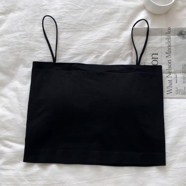 MINIMAL THIN STRAP SQUARE STRETCH CAMISOLE TOP