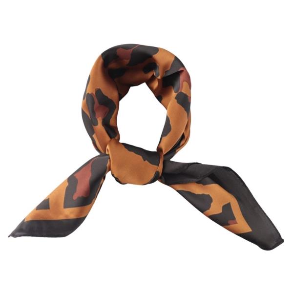 LEOPARD PATTERN SILKY BANDANA NECK SQUARE SCARF