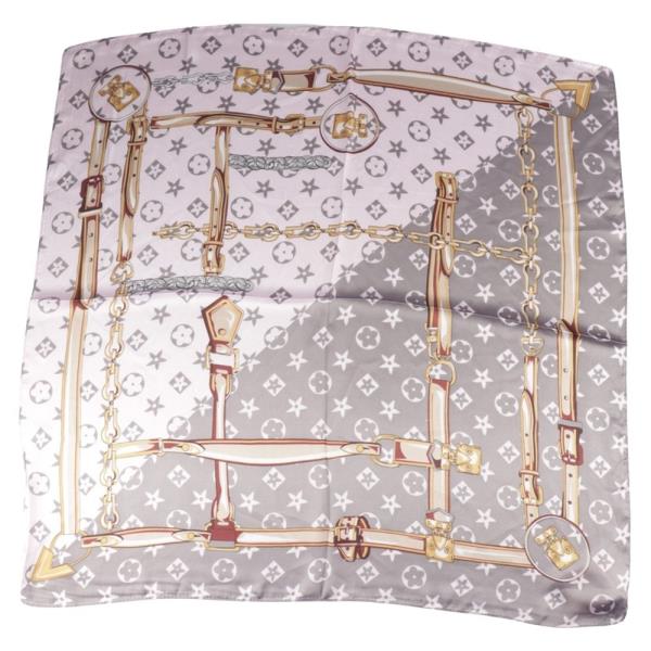 FLOWER PATTERN SILKY BANDANA NECK SQUARE SCARF