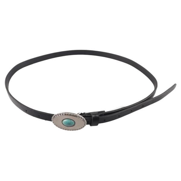 WESTERN TQ STONE BUCKLE BELT 3 PC SET