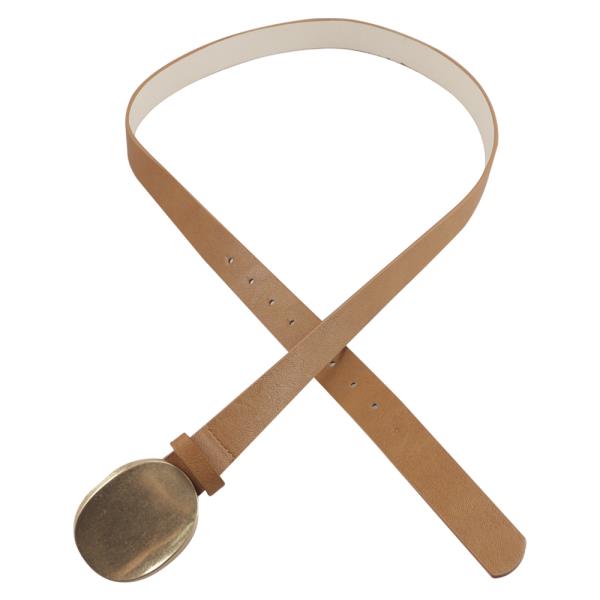 SMOOTH METAL ROUND PLUS SIZE BELT