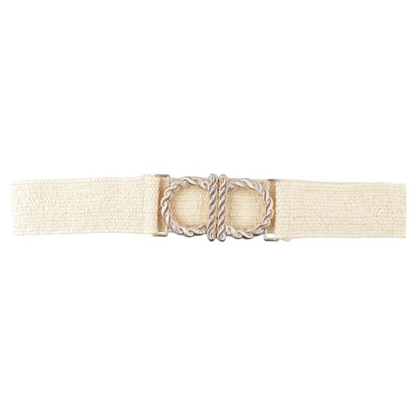 TWIST METAL DOUBLE ROUND BUCKLE ELASTIC BELT