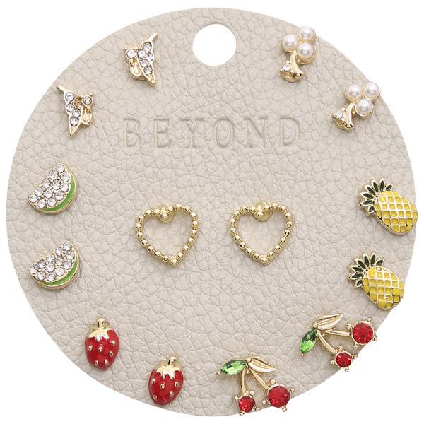 FRUIT STUD EARRING SET