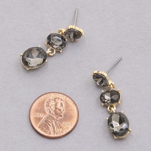 COLOR STONE DROP EARRING