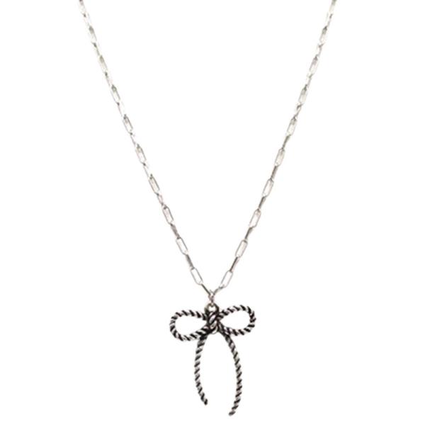WESTERN RIBBON PENDANT NECKLACE