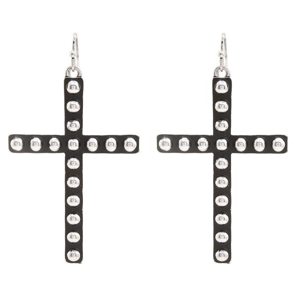 WESTERN CROSS DANGLE EARRING