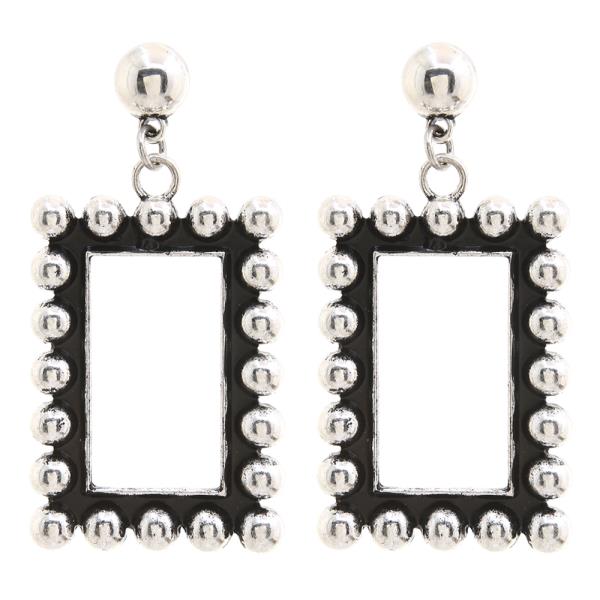 WESTERN RECTANGLE DANGLE EARRING