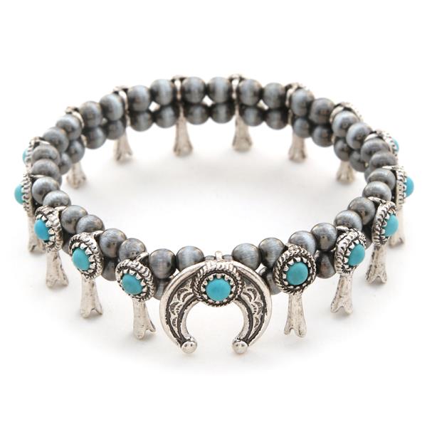 WESTERN BALL METAL STRETCH BRACELET