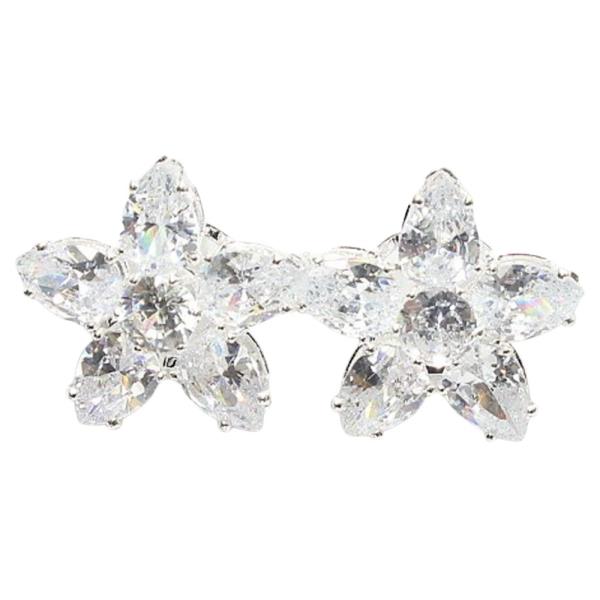 STAR CZ STONE STUD EARRING