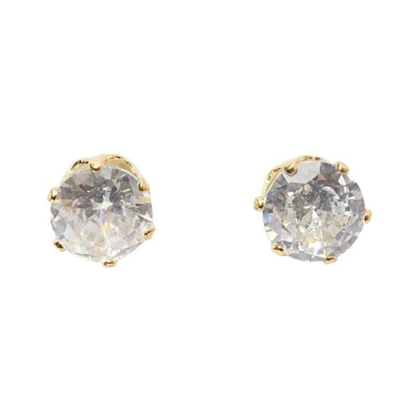 7MM CZ STONE STUD EARRING