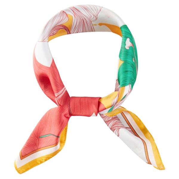 FLORAL PATTERN BANDANA NECK SCARF