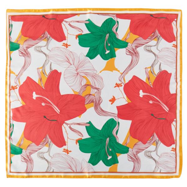 FLORAL PATTERN BANDANA NECK SCARF