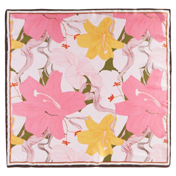 FLORAL PATTERN BANDANA NECK SCARF